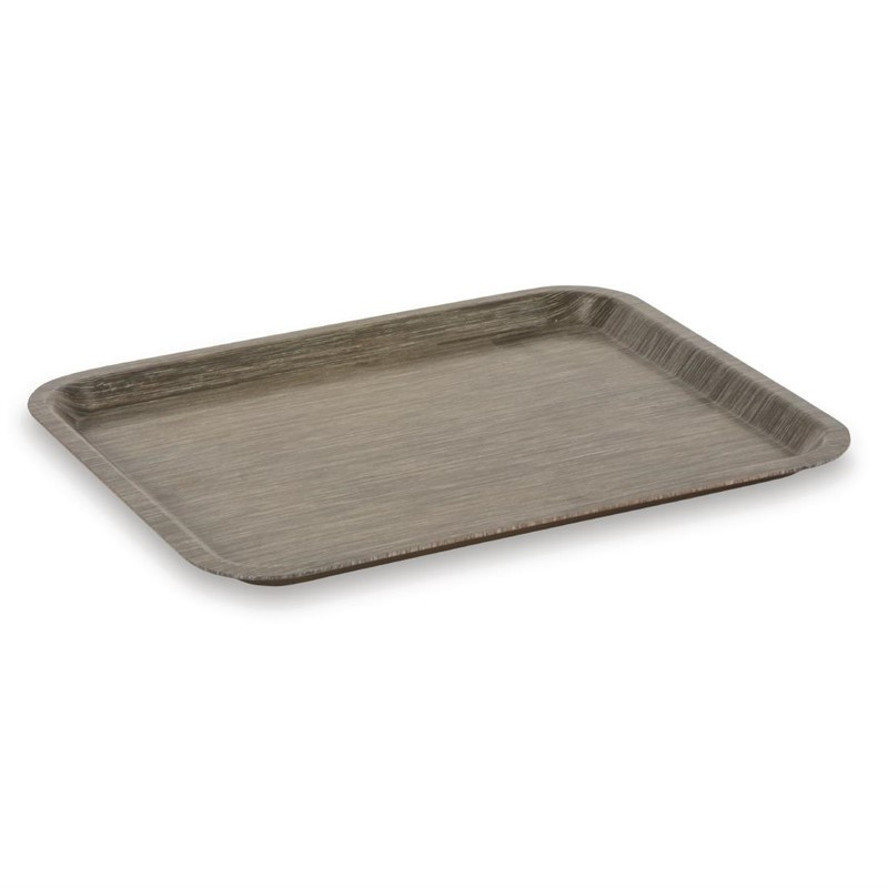 Melamine Service Tray 265x325mm Wenge - Roltex - Fourniresto