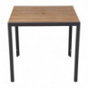 Square Steel and Acacia Table 80 cm - Bolero - Fourniresto