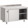 Edelstahl-Wärmeschrank mit Rückwand - L 2000 x T 700mm - Gastro M