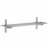 Wandregal aus Edelstahl mit Aussparungen - L 1800 x 400mm - Gastro M