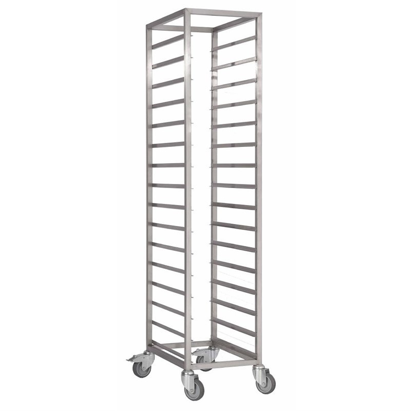 Stainless Steel GN 2/1-18 Levels Sliding Trolley - Gastro M