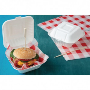Compostable Hamburger Boxes - L 153mm - Pack of 500 - Fiesta Green