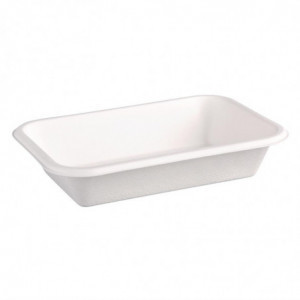 Compostable 180mm Bagasse Trays - Pack of 50 - Fiesta Green