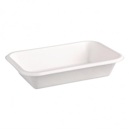 Composteerbare bagasse bakjes - L 215 mm - Set van 50 - Fiesta Green