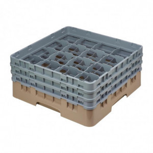 Glass Rack 16 Compartments Camrack Beige - L 500 x W 500mm - Cambro
