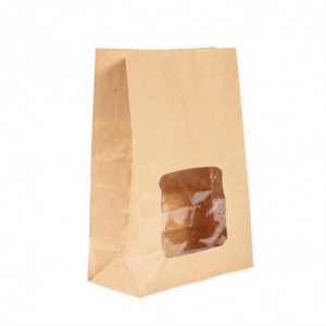 Compostable Kraft Lined Sachets with Natureflex Window - Pack of 250 - Vegware