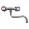 Robinet Mélangeur Bitrou Standard Fixation Murale Col Bas- L 300mm - FourniResto