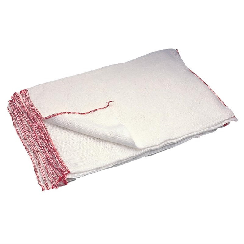 Gewaschene rote Reinigungstücher - Packung mit 10 - Jantex