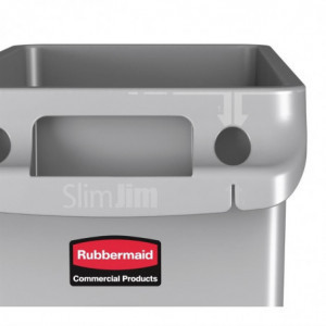 Plastic Slim Jim afvalbak - 60L - Rubbermaid