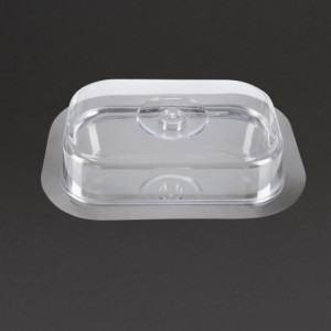 Plateau Rectangulaire En Inox Et Couvercle Transparent - APS - Fourniresto