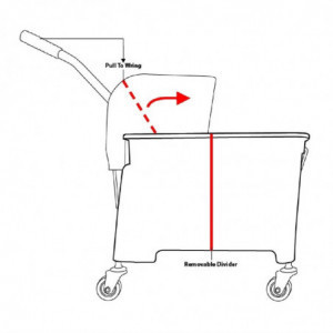 Eimer mit Auswringvorrichtung Gelb - 20 L - Jantex - Fourniresto