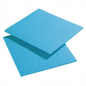 Schoonmaakdoekjes van blauwe cellulose - Set van 10 - FourniResto - Fourniresto