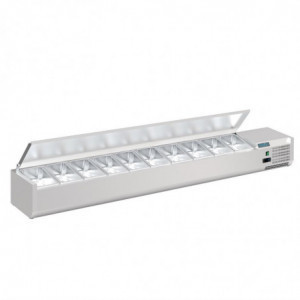 Countertop Saladette With Lid Series G - 10 x GN 1/4 - Polar