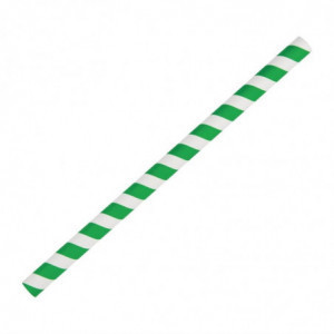 Strohhalme für Smoothies aus Papier - Grün - L 210mm - Packung mit 250 - Fiesta Green