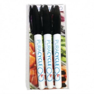 Permanente Zwarte Voedselmarkeerders - Set van 3 - FourniResto