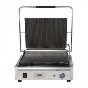 Grote Contactgrill Enkel Geribbeld en Glad - Buffalo