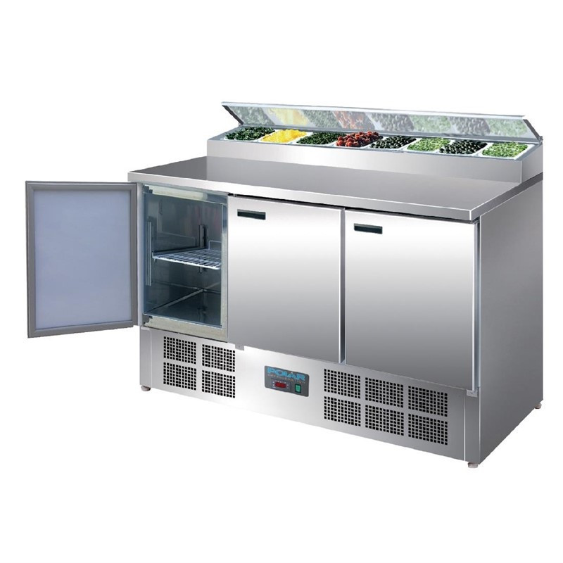 Toonbank voor het bereiden van gekoelde pizza's en salades Serie G - 390L Polar - Fourniresto