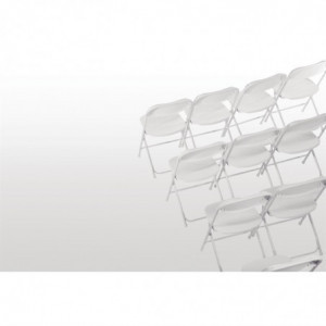 Folding White Chairs - Bolero - Fourniresto