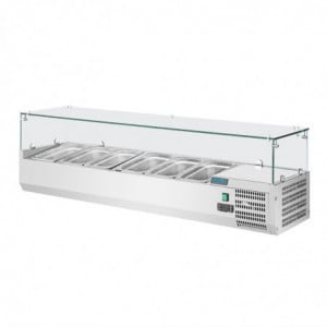 Gekoelde vitrine met 5x GN 1/3 en 1x GN 1/2 -serie G - Polar - Fourniresto