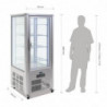 Patisserie vitrine van roestvrij staal met 1 glazen deur Serie G - 400L - Polar - Fourniresto