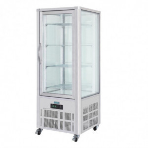 Patisserie vitrine van roestvrij staal met 1 glazen deur Serie G - 400L - Polar - Fourniresto