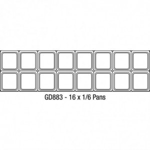 Toonbank voorbereiding 2 deuren - 527 L 16 X GN 1/6 - Polar - Fourniresto