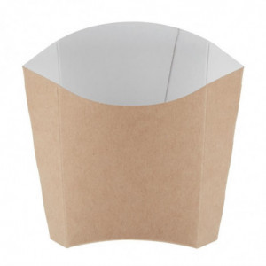 Etuis à frites moyens kraft compostables - Lot  de 1000 - Colpac - Fourniresto