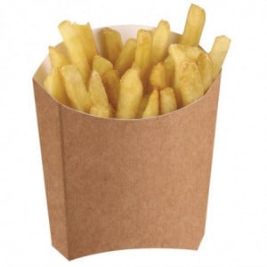 Mittlere kompostierbare Pommes-Frites-Schachteln aus Kraftpapier - Packung mit 1000 Stück - Colpac - Fourniresto