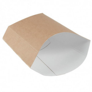 Large Compostable Kraft French Fries Sleeves - Pack of 1000 - Colpac