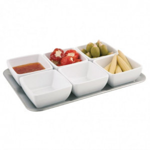 Square Melamine Bowl Pure White - 90mm - APS - Fourniresto