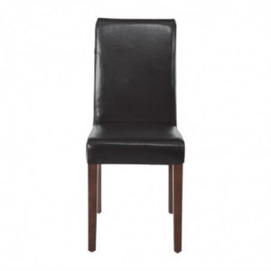 Black Faux Leather Chairs - Bolero - Fourniresto