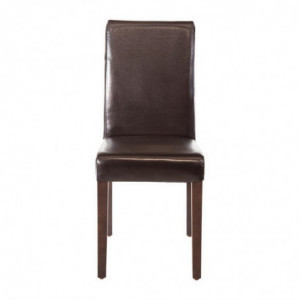 Stühle aus dunkelbraunem Kunstleder - Bolero - Fourniresto