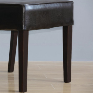 Comfortabele stoelen van donkerbruin kunstleer - Bolero - Fourniresto