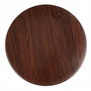 Plateau de Table Rond Marron Foncé - 600 mmm - Bolero