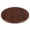 Round Dark Brown Table Top - 600mm - Bolero