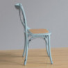 Stühle aus patiniertem Holz mit gekreuzter Rückenlehne - Blau - Bolero - Fourniresto