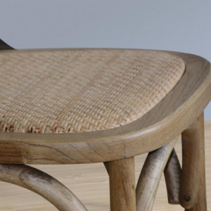 Houten stoelen met gekruiste rugleuning - Naturel - Bolero - Fourniresto
