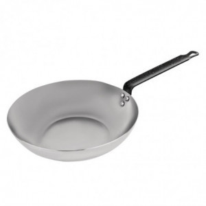 Wok van koolstofstaal 28 cm - Vogue - Fourniresto