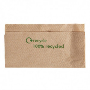 Servetten 1-laags van gerecycled papier met dispenser 320 x 300mm - Set van 6000 - FourniResto