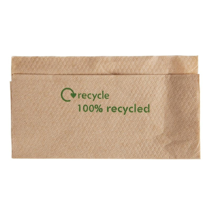 1 Ply Recycled Paper Napkins with Dispenser 320 x 300mm - Pack of 6000 - FourniResto