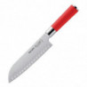 Messer Santoku mit Kullen Red Spirit - 180mm - Dick