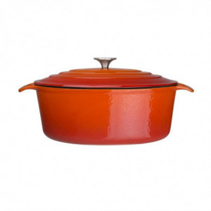 Large Oval Orange Dutch Oven - 6L - Vogue