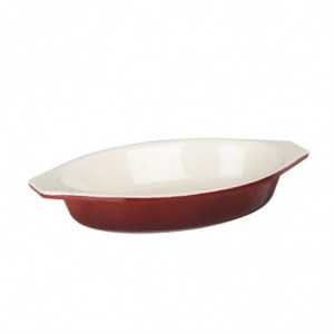 Oval Red Gratin Dish - 650ml - Vogue
