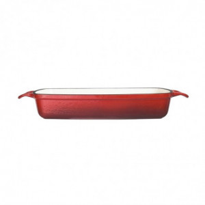 Rectangular Red Cast Iron Dish 1.8L - Vogue - Fourniresto