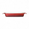 Rectangular Red Cast Iron Dish 1.8L - Vogue - Fourniresto