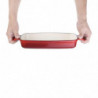 Rectangular Red Cast Iron Dish 1.8L - Vogue - Fourniresto