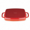 Rectangular Red Cast Iron Dish 1.8L - Vogue - Fourniresto