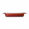 Rectangular Red Cast Iron Dish - 2.8L - Vogue