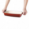 Rectangular Red Cast Iron Dish - 2.8L - Vogue