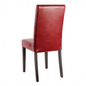 Stoelen van kunstleer - Rood - Bolero - Fourniresto